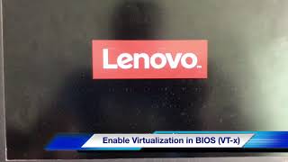 How to Enable Virtualization VTx in BIOS in Lenovo T460 [upl. by Brenner]