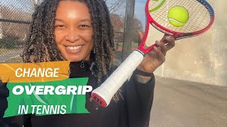 How to Grip a TENNIS RACKET OVERGRIP [upl. by Teodoro305]