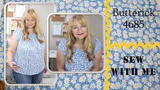 Butterick 4685  Sew With Me  Easy Beginner Top [upl. by Mchail]