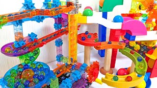 Marble run race ☆ Summary video of over 10 types of Colorful marble Compilation long video [upl. by Ralleigh]