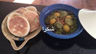 Tagine jelbana oulqoq طاجين اللحم بالقوق و الجلبانة [upl. by Hasin568]