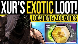 Destiny 2  XURS LOCATION amp 20 EXOTICS Exotic Weapon Armor Inventory amp Where is Xur  1st Nov [upl. by Nahraf356]