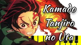 Kamado Tanjiro no Uta  Demon Slayer  Kimetsu no Yaiba  Easy Piano Tutorial 6075 bpm [upl. by Guy581]