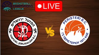 🔴 Live Hapoel Jerusalem vs Peristeri  Basketball Champions League 20232024  Live Play by Play [upl. by Adnohsal]