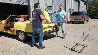 1982 Mercedes 380SL 24000 miles  HardTop Removal [upl. by Teemus]