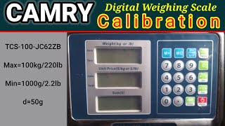 CAMRY Scale Calibration for TCSJEJC Series  Camry TCS100JC62ZB calibration instructions [upl. by Sidoeht]