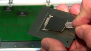 Solder paste printing onto BGA Component prior to Alignment and Placement BGA Rework [upl. by Bronny]