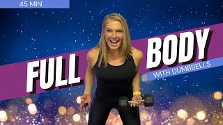 ENERGETIC FULL BODY WORKOUT WITH DUMBBELLS  GET LEAN AND BURN FAT [upl. by Yrekcaz295]