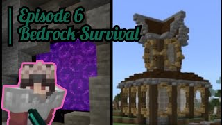 Library amp The Nether  Bedrock Survival Ep 6 [upl. by Staford]