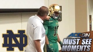 Notre Dames Kelly Surprises WalkOn With Scholarship  ACC Must See Moment [upl. by Gord]