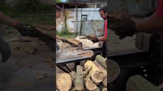 Horizontall Wood Log Spliter woodworking wood splitter diy firewood logsplitter [upl. by Anomor]