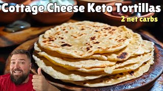 The Worlds Best Keto Tortillas  Cottage Cheese Based Easy and fast [upl. by Eissolf927]