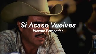 Vicente Fernández  Si Acaso Vuelves Letra  Lyrics [upl. by Nodnar]