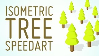 Isometric Tree  Illustration Adobe Illustrator [upl. by Alvita]