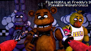 Five Nights at Freddy’s 1 Playable Animatronics  Play As The Fazbear Band And Defeat The Guard [upl. by Haeluj]