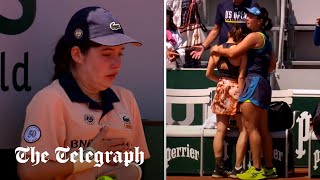 Nadal amp Chardy laughcringe at ball boy bug patrol  Cincinnati 2015 [upl. by Agueda]