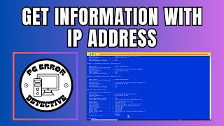 How to Get Information With IP Address on Windows [upl. by Richara533]