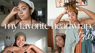 Head Wrap Styles on Thick MediumLength Locs [upl. by Iraam]