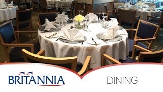 PampO Britannia Dining [upl. by Ataynik]