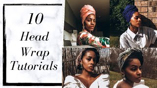 10 headwrap tutorials for natural hair  Klassically kept [upl. by Eical]