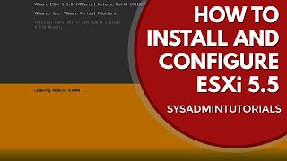 vSphere 55  How to install and configure VMware ESXi 55 [upl. by Cromwell]