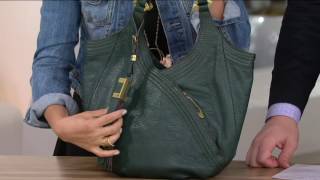 orYANY Italian Grain Leather Hobo  Medium Tracy on QVC [upl. by Nosiaj839]