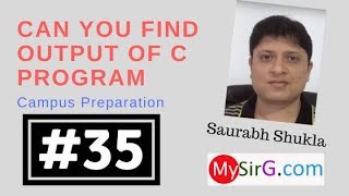 35 Find output of C program in Hindi [upl. by Kerred396]