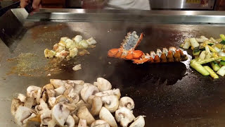 Teppanyaki Show at Benihana  Toronto Ontario Travelling Foodie [upl. by Monti479]