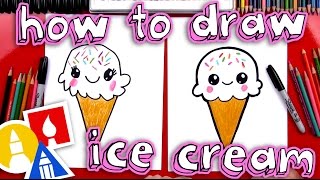 How To Draw A Cute Ice Cream Cone [upl. by Ramiah]