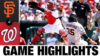 Giants vs Nationals Game Highlights 42422  MLB Highlights [upl. by Ahsian]