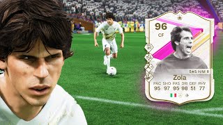 96 FUTTIES ICON ZOLA PLAYER REVIEW  EA FC 24 ULTIMATE TEAM [upl. by Storfer]