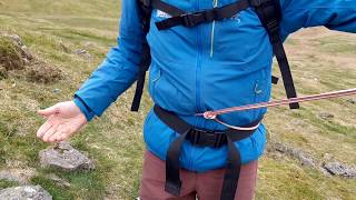 Ropework for scrambling 3 using a sling instead of a confidence rope [upl. by Cecelia166]