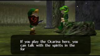 Legend of Zelda Ocarinia of time cutscene 7  sarias song [upl. by Iram726]