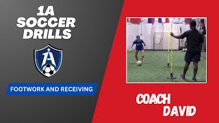 ⚽ 1A Soccer 1 on 1 Session  Coach Dave  Footwork amp Receiving [upl. by Mlohsihc]