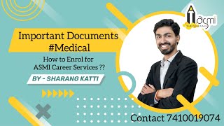 Important Documents for Medical Admission  How to Register with ASMI Career  Explained in Hindi [upl. by Dez755]