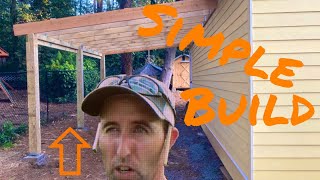 How To Build Patio Lean To Roof Overhang [upl. by Nema]