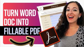 Make An Existing Word Document Into a Fillable PDF Form  Step by Step [upl. by Rosalynd331]