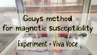 Gouys method for magnetic susceptibility Experiment  Viva [upl. by Mini]