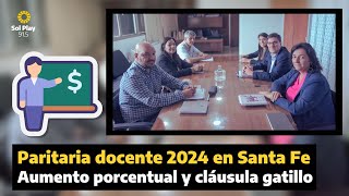 👩🏻‍🏫 PARITARIA DOCENTE 2024  Aumento porcentual y cláusula gatillo  RODRIGO ALONSO en solplay915 [upl. by Annoyi]