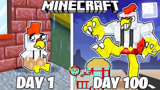 I Survived 100 Days at CLUCKYS in Minecraft [upl. by Eico618]