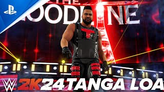 WWE2K24 TANGA LOA FULL ENTRANCE  CRAZY WWE2K24 COMMUNITY CREATIONS [upl. by Olnay]