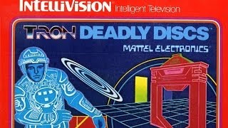 Classic Game Room  TRON DEADLY DISCS review for IntelliVision [upl. by Ahsyt]