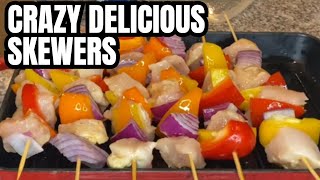 MAKING CRAZY DELICIOUS CHICKEN SKEWERS [upl. by Gnel]