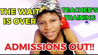 ADMISSIONS Teachers Training Admission is finally outteacherstraining [upl. by Ringe767]