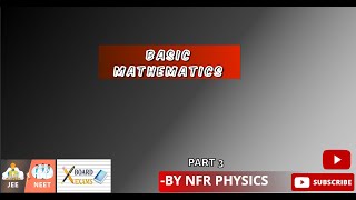 BASIC MATHEMATICS FOR BOARDS AND COMPETITIVE EXAMS PART 3 [upl. by Kora]