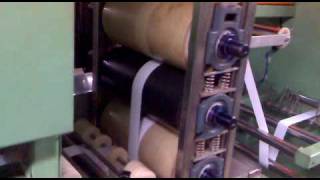 pre washing and finishing machine for label tapes [upl. by Kolb938]