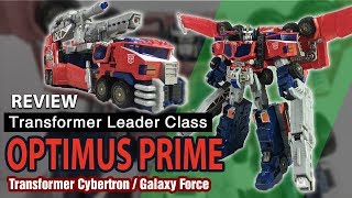 Transformer LEADER CLASS Optimus Prime Cybertron Galaxy Force Review [upl. by Einahc]