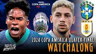 Brazil vs Uruguay live watchalong  Copa America Quarterfinals [upl. by Fortuna]