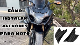 COMO INSTALAR ALERONES PARA MOTO [upl. by Annaig]