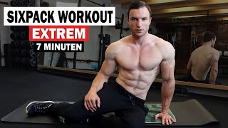 7 Minuten Sixpack Workout für Zuhause  Extrem Effektiv  Sascha Huber [upl. by Avie]